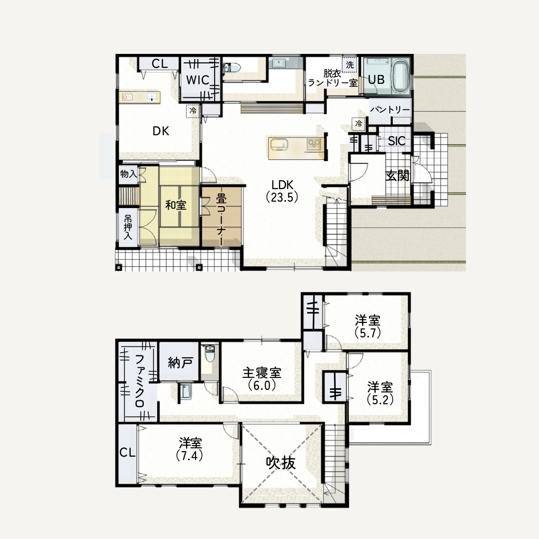 二世帯住宅 間取り図